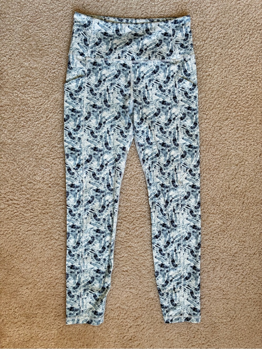 ZYIA Storm Brushed Hendrix Pocket Criterion 7/8 24” 4 Blue Gray White Leggings